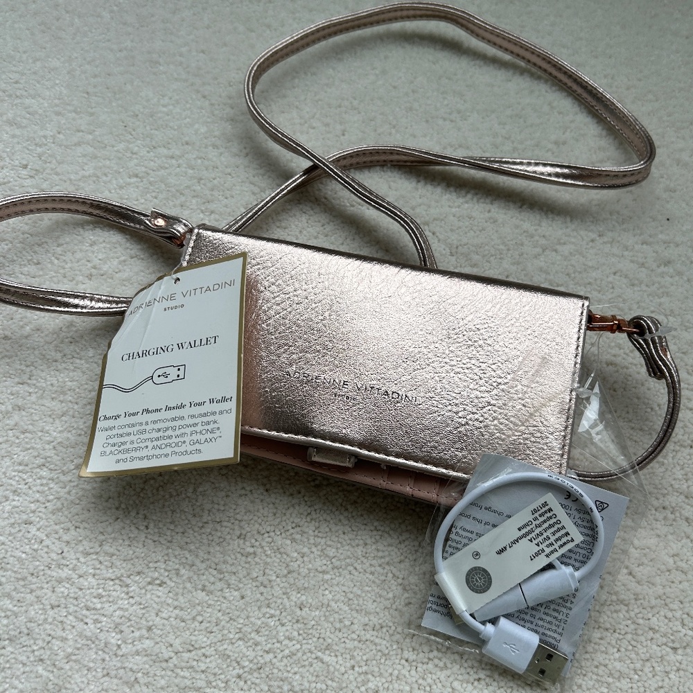 Rose Gold Charging Wallet - Adrienne Vittadini